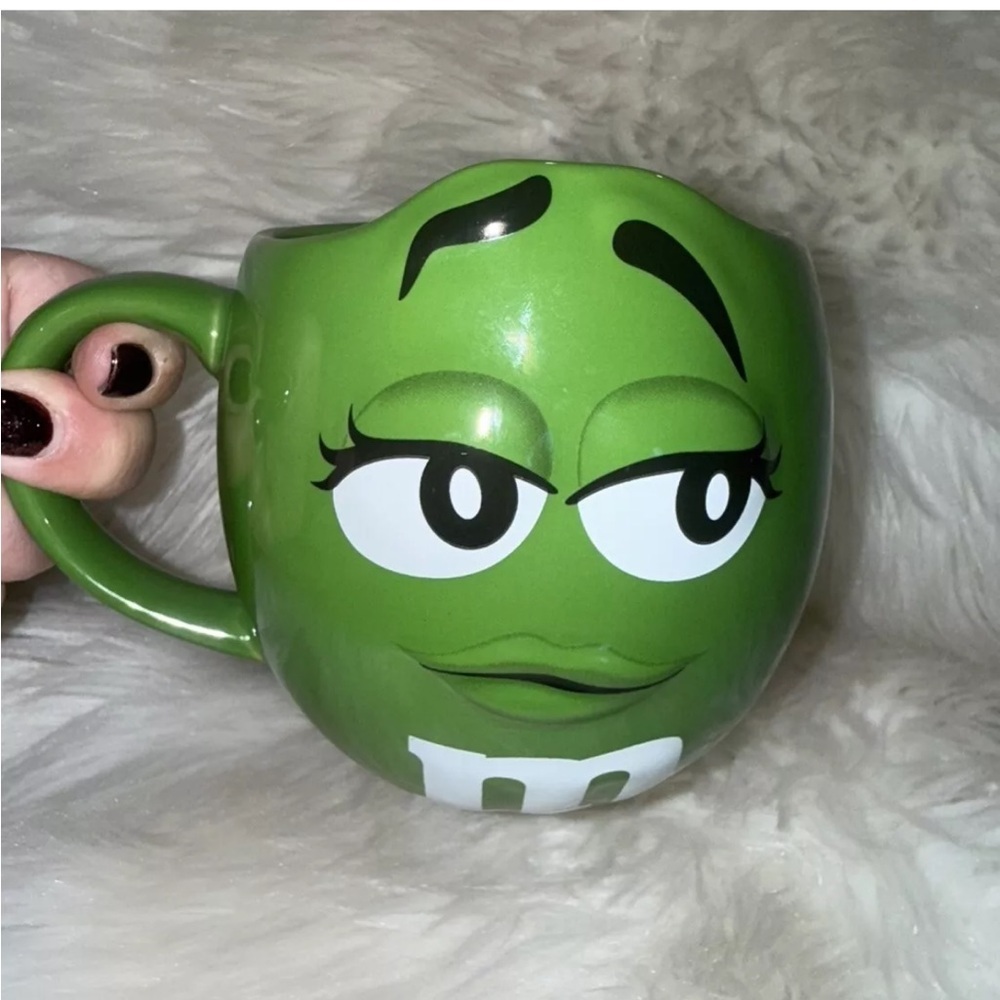 Vintage M &M’s Candy Green Character Face Oversized Ceramic Soup or Coff… - Picture 3 of 11